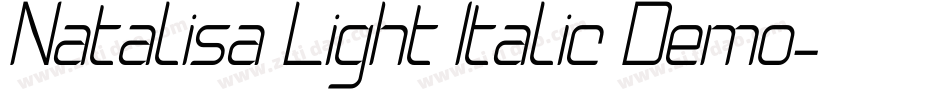 Natalisa Light Italic Demo字体转换